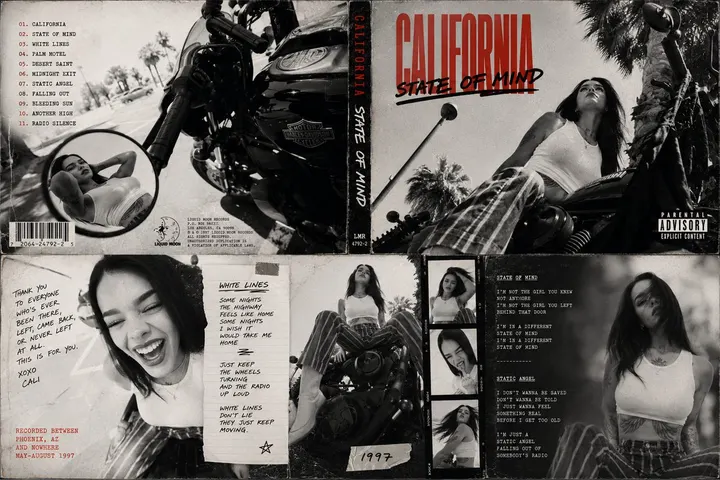 California: State of Mind — CD booklet layout with lyrics and liner notes