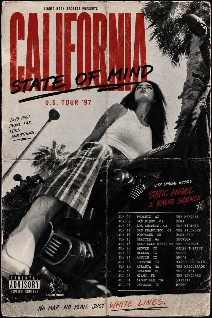 California: State of Mind — U.S. Tour '97 poster