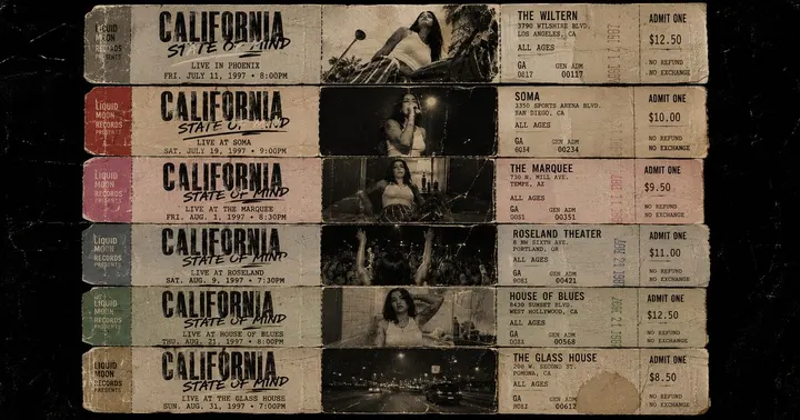 California: State of Mind — Summer '97 tour ticket stubs